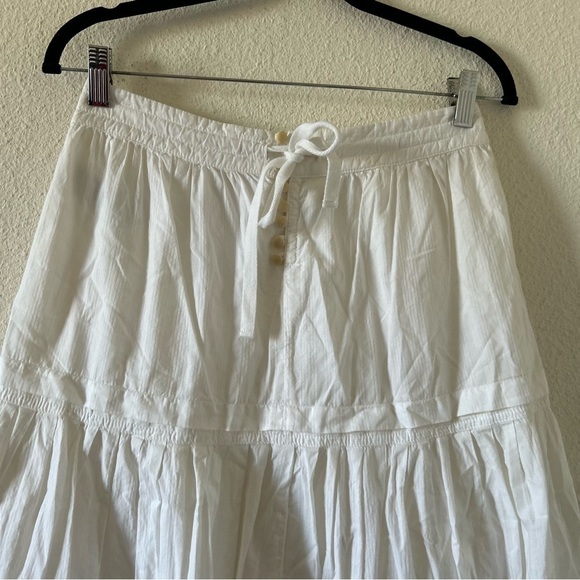 J. Crew Women’s Midi Dress Sz 0 Cotton Ivory Button Back Cottage core Western - Picture 9 of 13